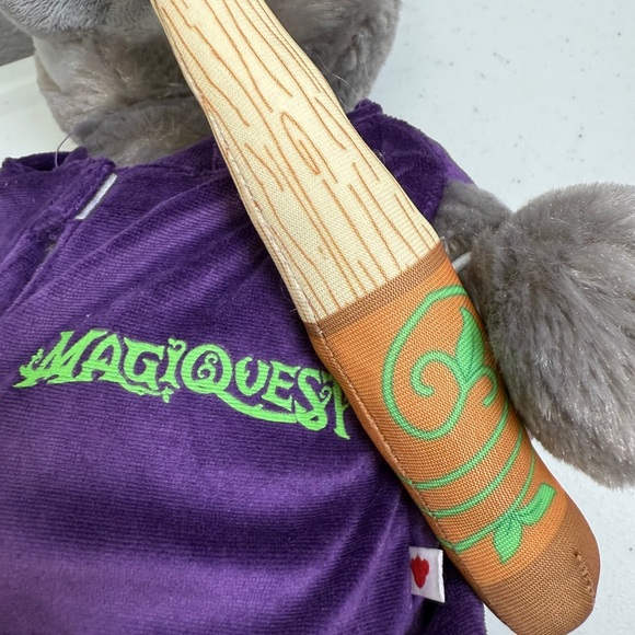 Build-A-Bear Gray Wolf Wiley Purple Outfit Orange Accents - Picture 2 of 8